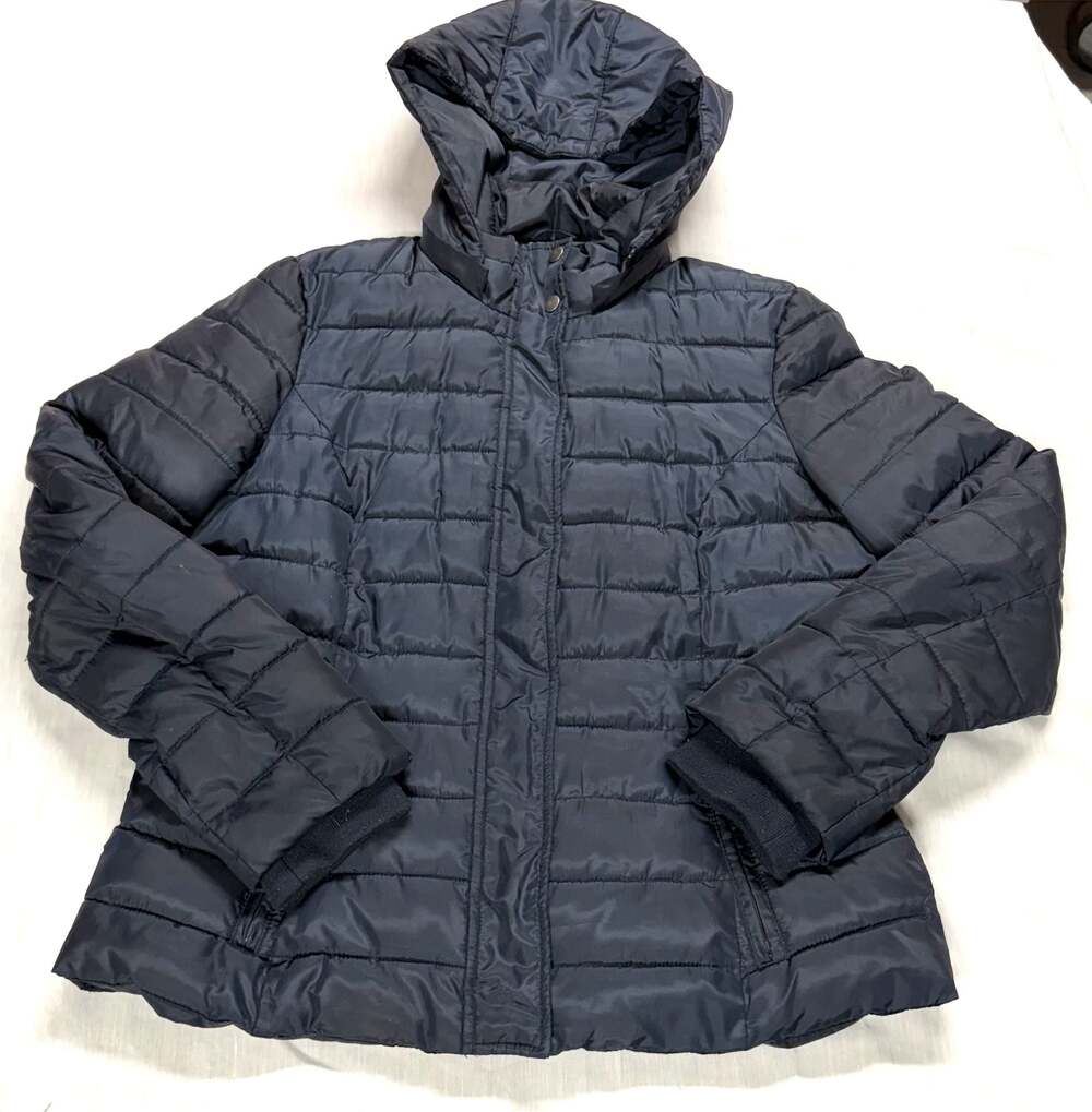 Colebrook Essentials Women's Puffer Jacket Size L Black Hooded